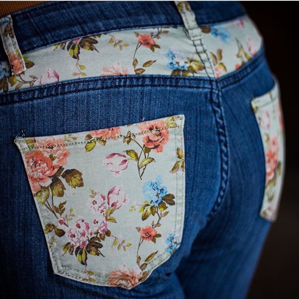 Floral denim jeans from RANCH Dressin